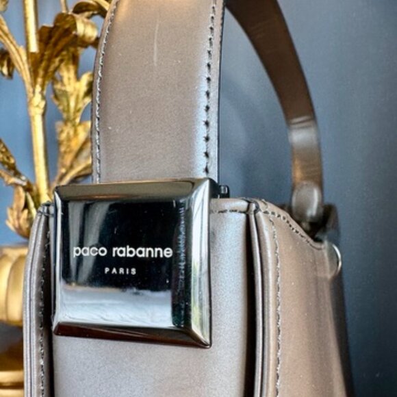 Vintage Early 00s Y2K Paco Rabanne Grey Adjustable Shoulder Bag - Picture 9 of 16